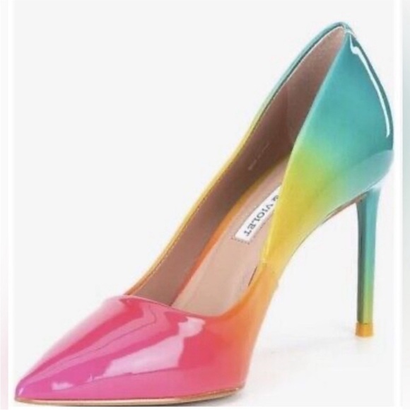 Chelsea & Violet Shoes - Chelsea & Violet Pink and Orange Heels